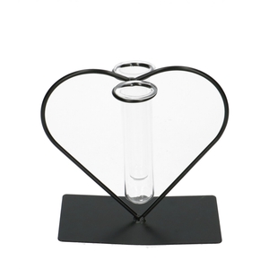 Valentine Glass Heart 2tube d3.5*15cm