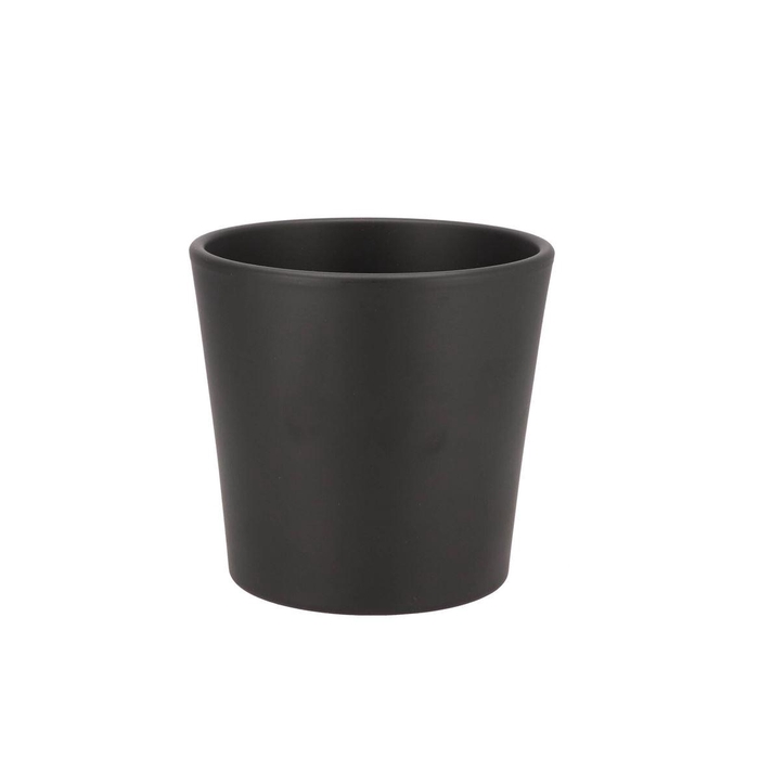 <h4>Ceramic Anthracite Matt Pot Orchid 14cm</h4>