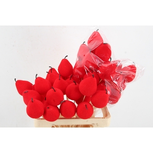 Stick Pear Flock 8cm Red