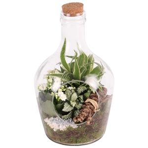 Yearround Glass Special: Glass bottle with cork ø18cm with 3PP