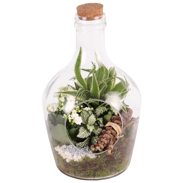 <h4>Yearround Glass Special: Glass bottle with cork ø18cm with 3PP</h4>