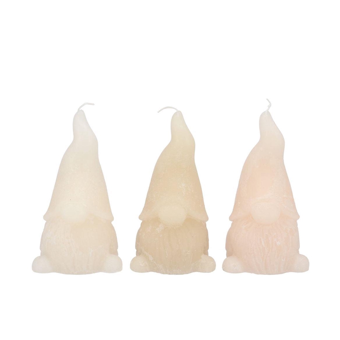 <h4>Candle Frosty Gnome Cozy Sand Mix 8x15cm Nm</h4>