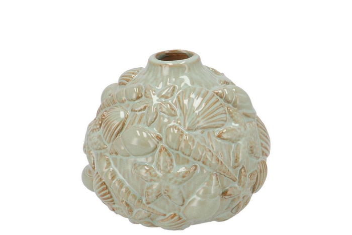 <h4>Shella Light Green Vase Sea 12x12x10cm</h4>