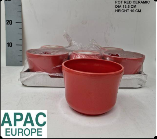 DECO POT STRAWBERRY PINK 13CM