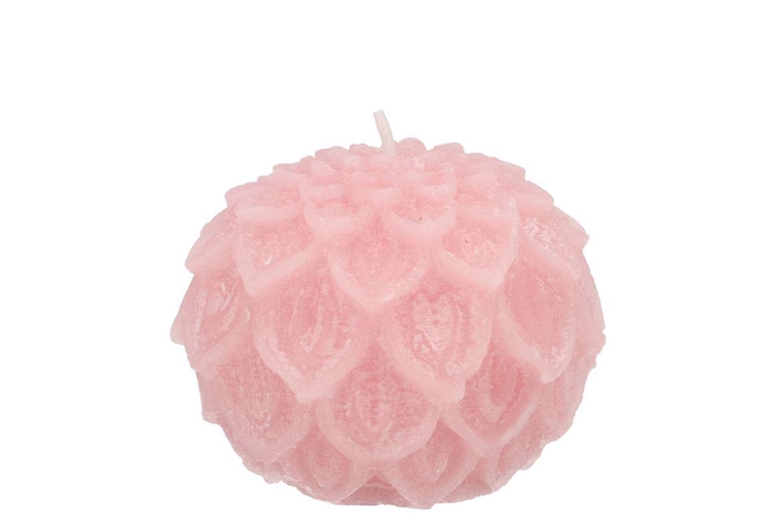 Candle Dahlia Light Pink 9x7cm
