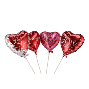 Pics De Décoration Ballon 18cm Love L57cm (assortiment No.2) Par Pièce