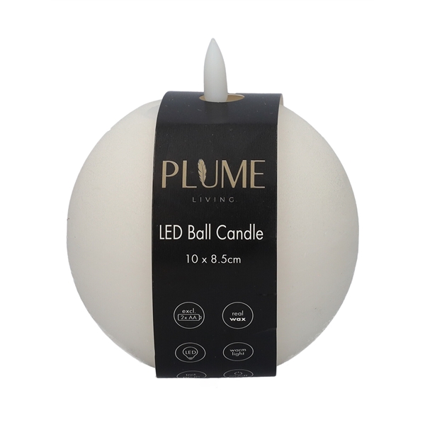 <h4>Ball LED candle Lumina1 RC d10xh8.5 white</h4>