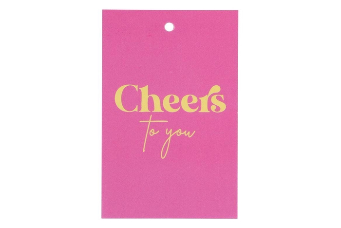 <h4>Gift Bouquet Card Cheers To You Pink 6x9cm P/25</h4>