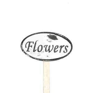Sticks 20cm Metal Flowers 4*8cm