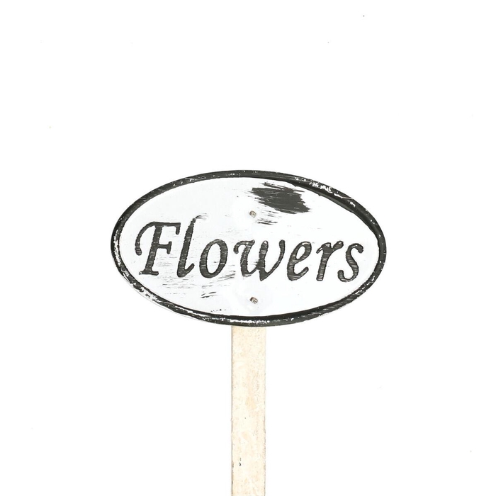 <h4>Bijsteker 20cm Metaal Flowers 4*8cm</h4>