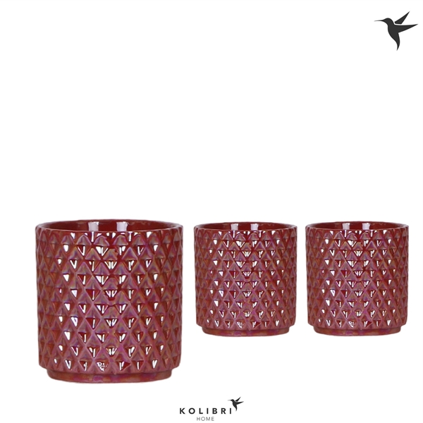 <h4>Kolibri Home Diamond Pearl pot red</h4>