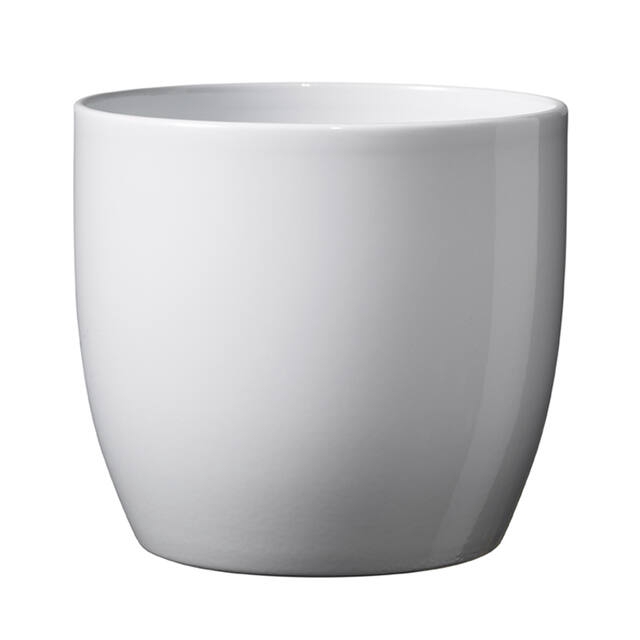 <h4>Pot Basel Ceramics Ø16x15cm white shiny</h4>