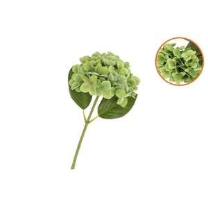 Silk Hydrangea Green 14x45cm
