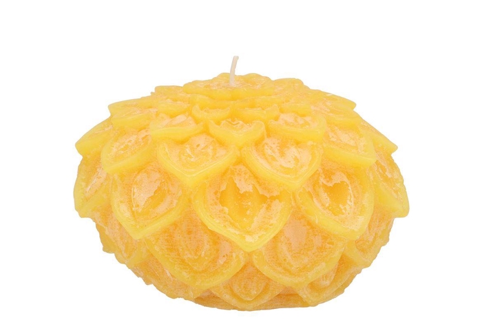 <h4>Candle Dahlia Yellow 12x8cm Nm</h4>