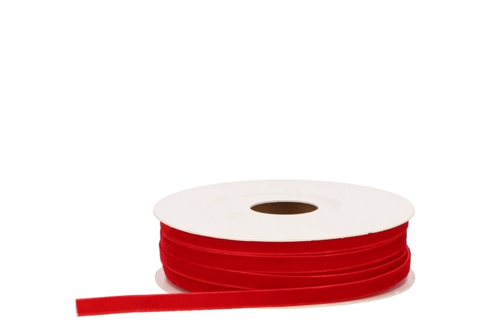 Ribbon Velvety 21 Warm Red 20mx6mm