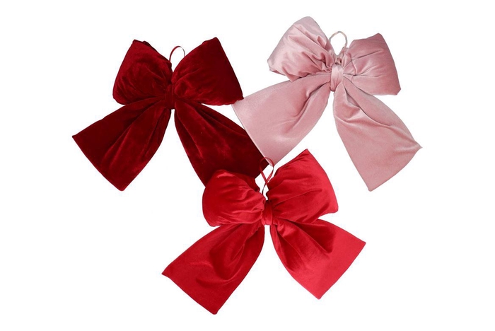 <h4>Loulou Pink Velvet Hanger Bow Ass 45cm</h4>
