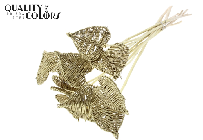 Lata Heart 8cm on stem Hat type Gold