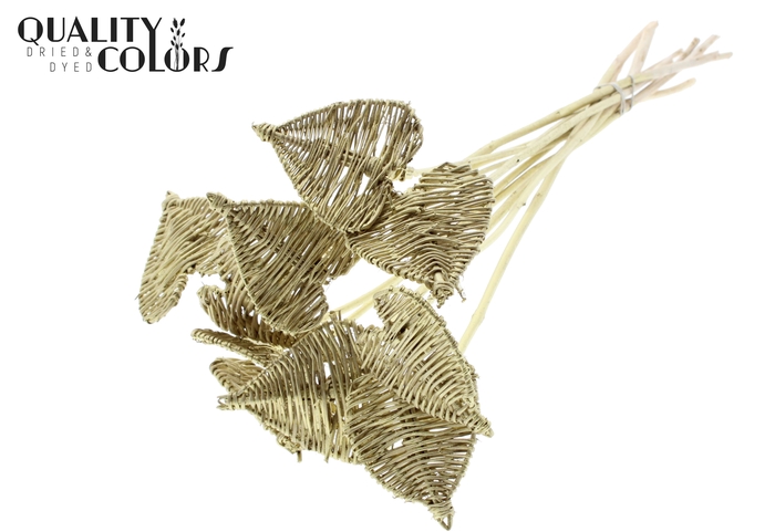 Lata Heart 8cm on stem Hat type Gold
