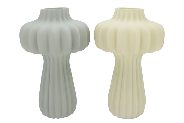 <h4>Luxx Nordic Green Vase Lantern Ass 25x25x40cm</h4>
