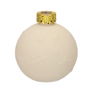 DF02-667161500 - Bottle Zina snow flake d3/9.8xh10.5 beige matt