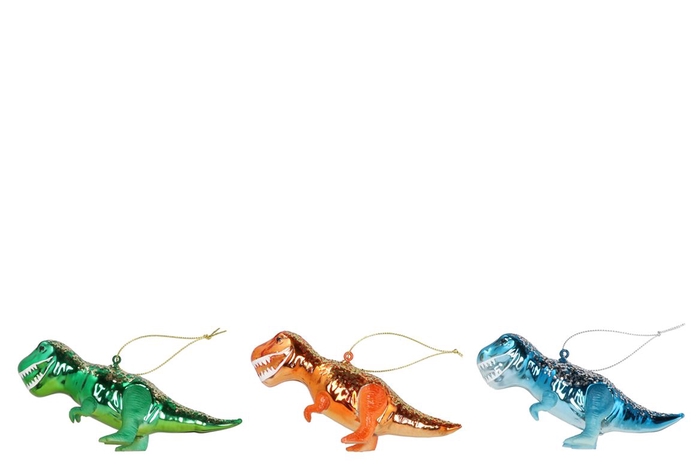 <h4>Glassball Ornaments Dinosaur 15x5cm</h4>