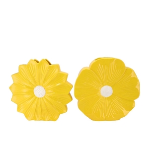 Bloom Yellow Vase Daisy Ass 40x11x40cm Nm
