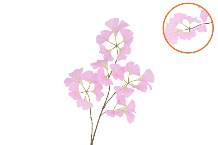 Silk Ginkgo Purple 85cm Nm