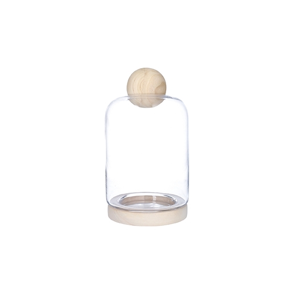 <h4>Terrarium Chouf d17xh30 clear + wood</h4>