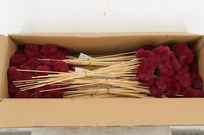 <h4>Stick Ball Fluffy Ø6 Bordeaux</h4>