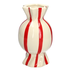 DF11-666582800 - Vase Candy1 d11/14xh24.7 red/white