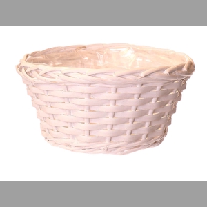 DF07-662880900 - Basket Wellton d24xh12 white wood chip