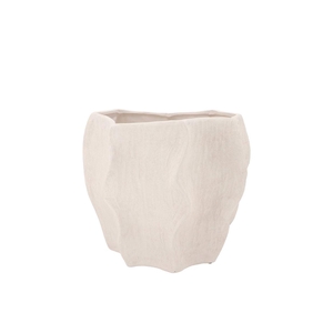 Lisboa White Pot Wave 14x14x12cm
