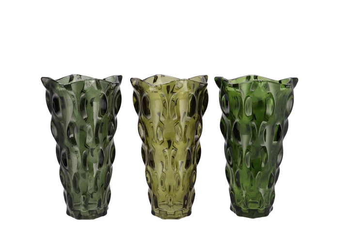 <h4>Jazz Majestic Green Vase Ass 16x28cm</h4>