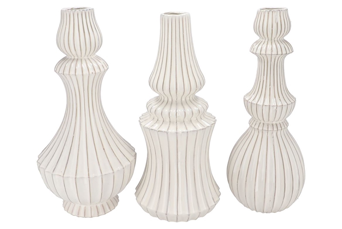 <h4>Mika Nordic White Vase Curves Ass 28x57cm</h4>