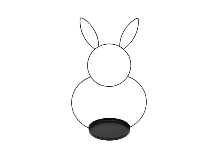 <h4>Rabbit Metal Stand With Coaster 53x34cm Nm</h4>