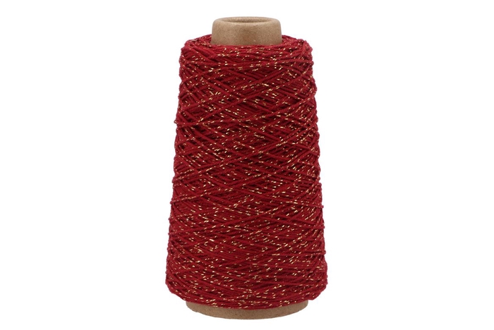 <h4>Ribbon Jute Flax Rope Red/gold 2mmx300mtr</h4>