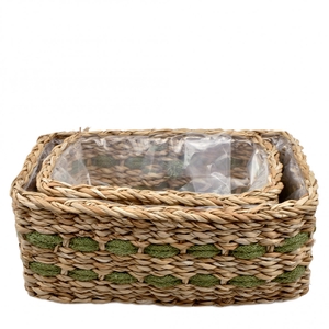 Basket sets Yara tray S/2 27*17*10cm