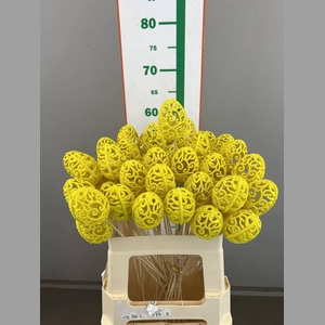 E. EGG BAROQUE YELLOW 7 CM OP STOK