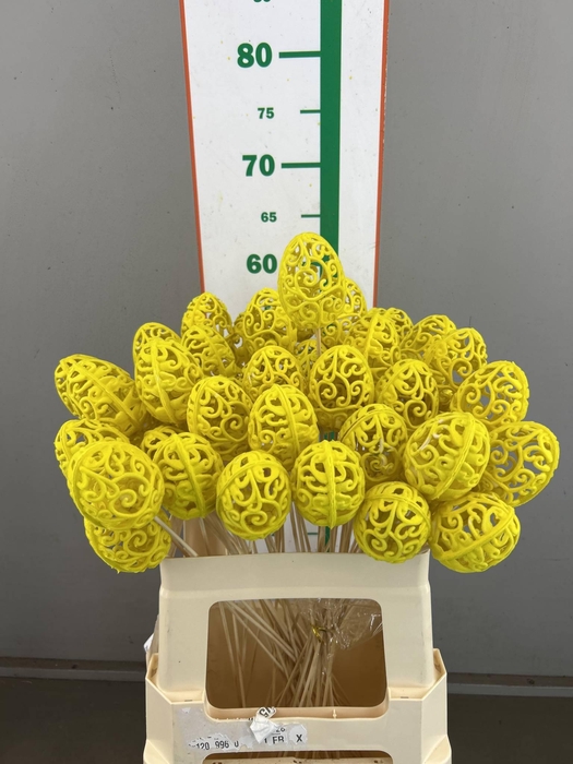 <h4>EGG BAROQUE YELLOW 7 CM OP STOK</h4>