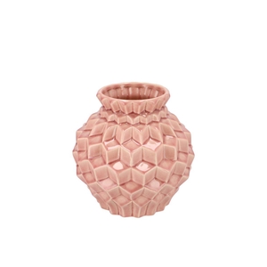 Gia Pink Structure Vase 15x15x15cm