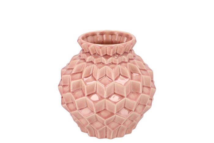 <h4>Gia Pink Structure Vase 15x15x15cm</h4>