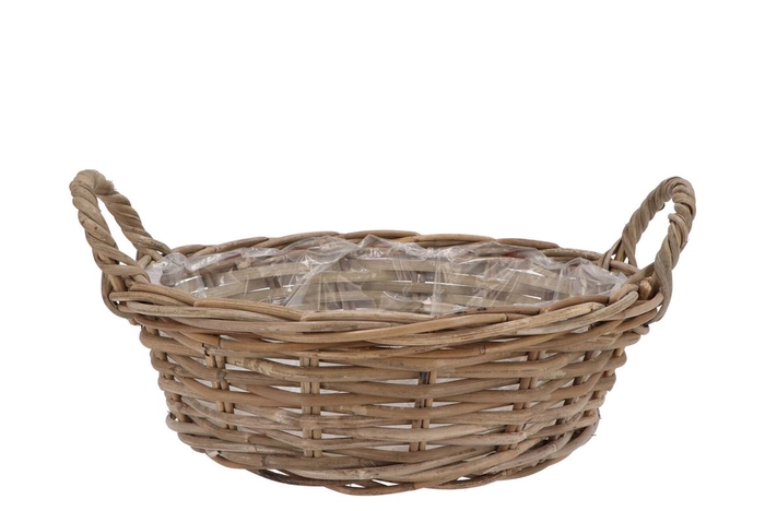 Rattan Ivy Basket Low Ears 35x13cm