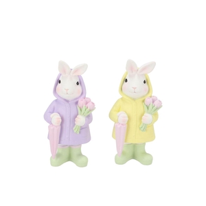 Mimi Pastel Bunny Raincoat Ass 7x5x14cm