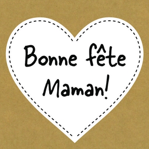 Moederdag Kaart 7*7cm x20 Bonne fête maman