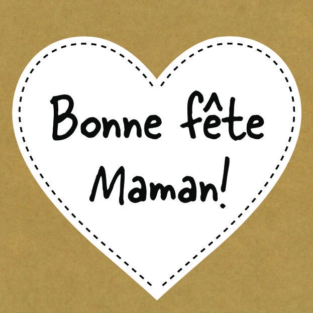 <h4>Moederdag Kaart 7*7cm x20 Bonne fête maman</h4>