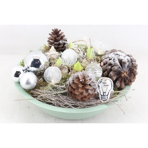 arr4 Hyacint PL - Zink schaal groen LED