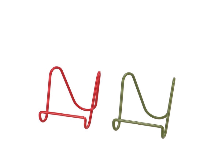 <h4>Tile Rack Green Red Metal Ass 8x10x9cm</h4>