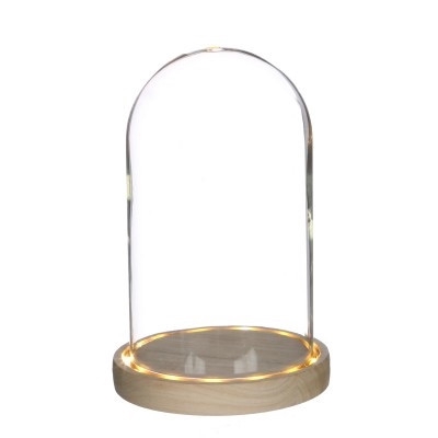 <h4>Glas Stolp LED d15*24cm incl.batt.</h4>