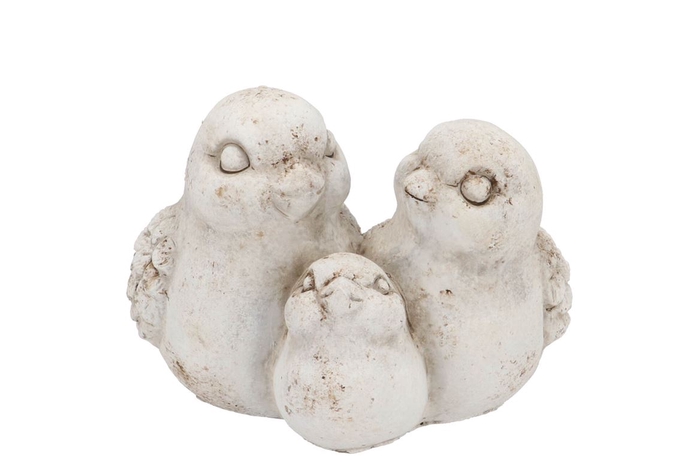 Concrete Antique Birds 16x16x13cm Nm
