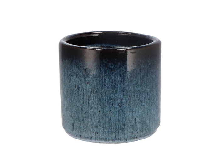 <h4>Javea Cilinder Pot Glazed Blue 11x11cm</h4>